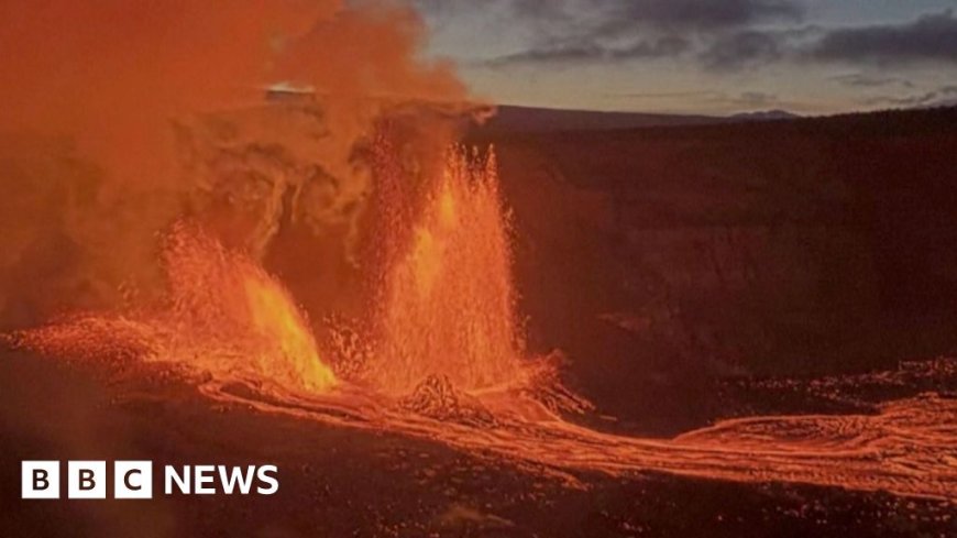 Watch: Fountains of molten lava arc into the air as Kilauea erupts
