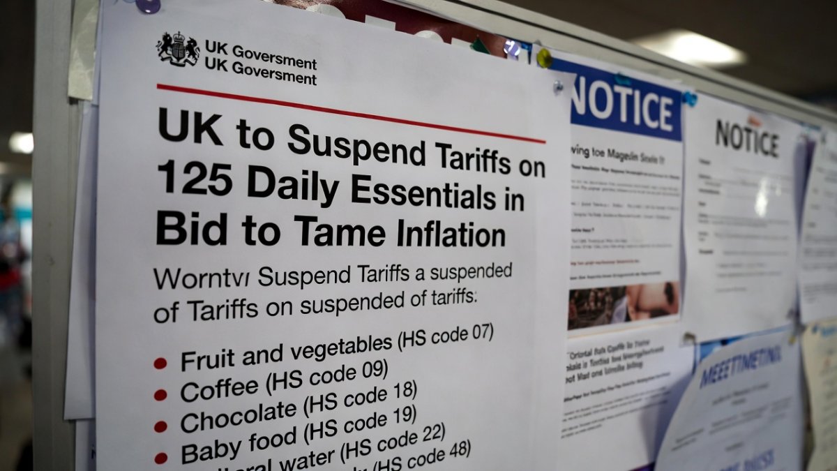 UK to suspend tariffs on 125 daily essentials