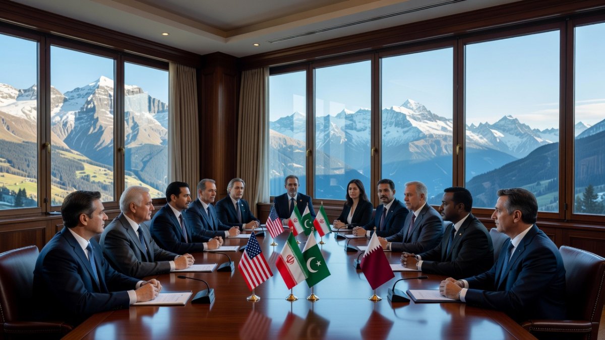 Quadrilateral meeting between US, Iran, Pakistan and Qatar delegations at Burgenstock