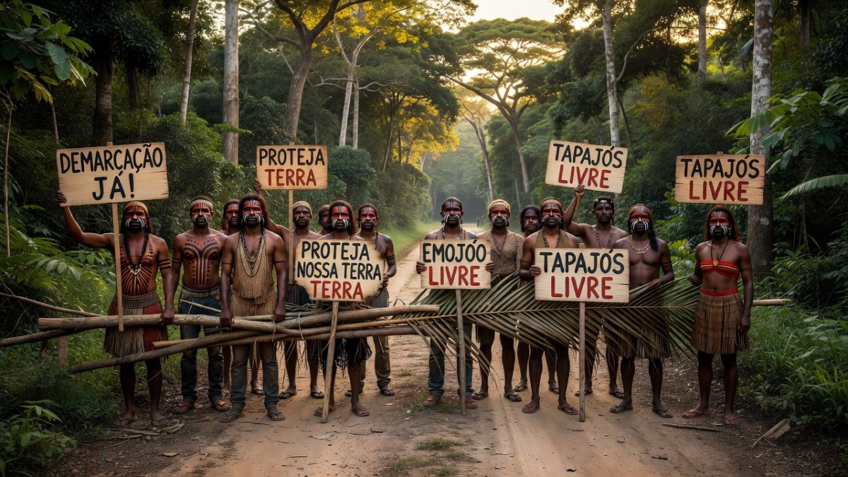 Munduruku Indigenous protesters