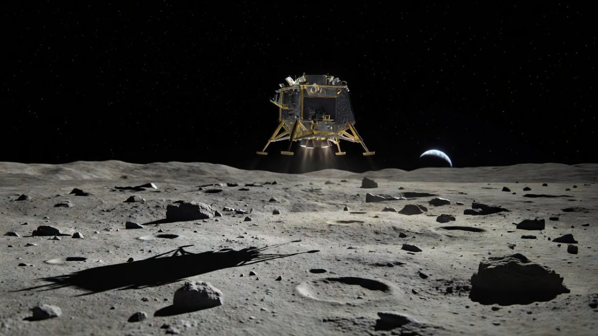 JAXA SLIM Moon Sniper precision landing artist concept on the lunar surface