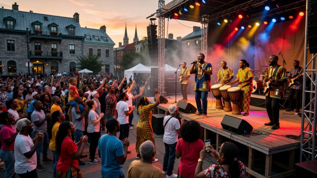 Montreal's Place des Festivals transforms into a celebration of African music and culture during Festival International Nuits d'Afrique