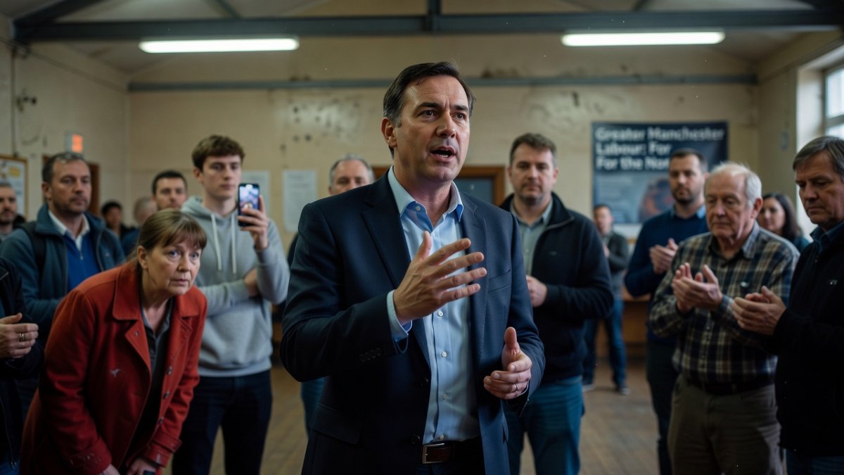 Andy Burnham during the Makerfield by-election campaign
