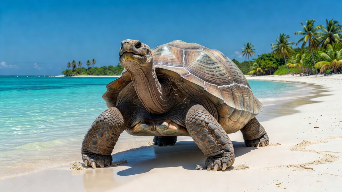 PM Modi Meets World's Oldest Living Land Animal During Seychelles Visit