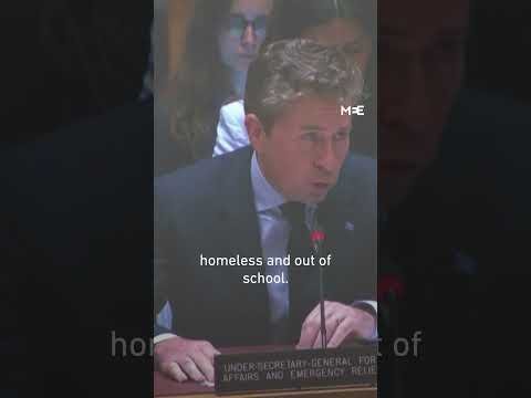 Tom Fletcher addressing the UN Security Council on Gaza