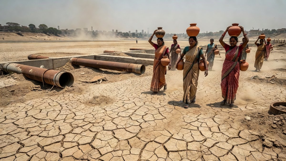 Projected water crisis in Indian cities by 2030 due to heatwave and climate change