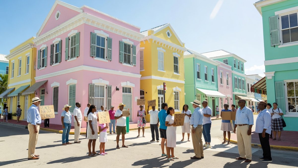 Downtown Nassau showing the capital of The Bahamas