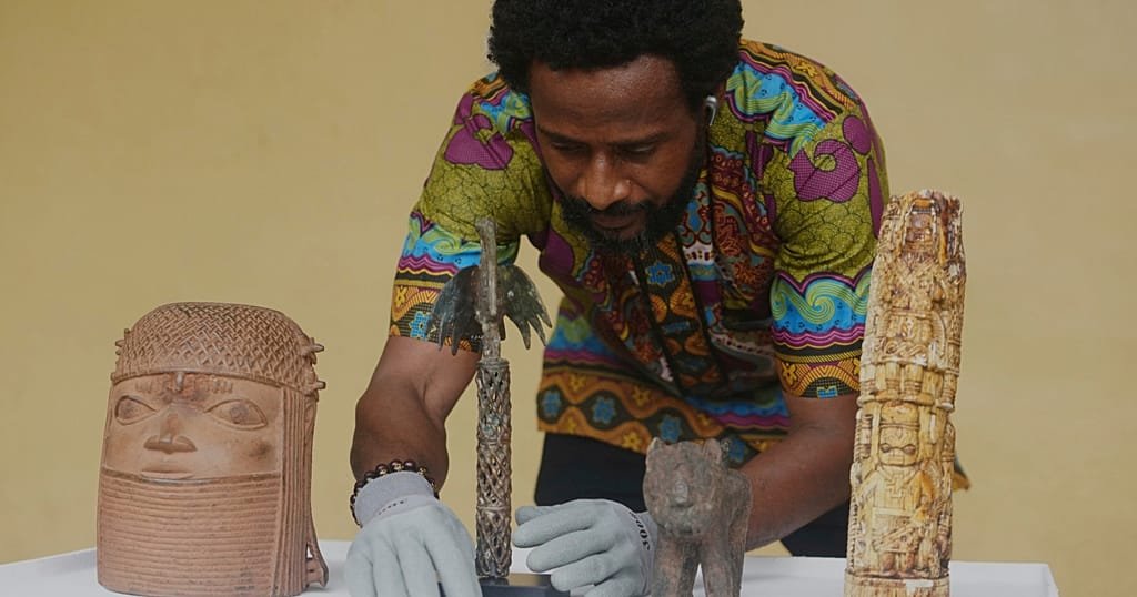 Renovated gallery at Nigeria's National Museum Lagos showcasing artefacts and interactive displays