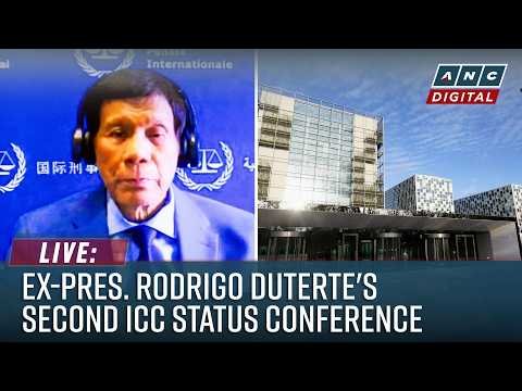 Former Philippine President Rodrigo Duterte at the ICC in The Hague