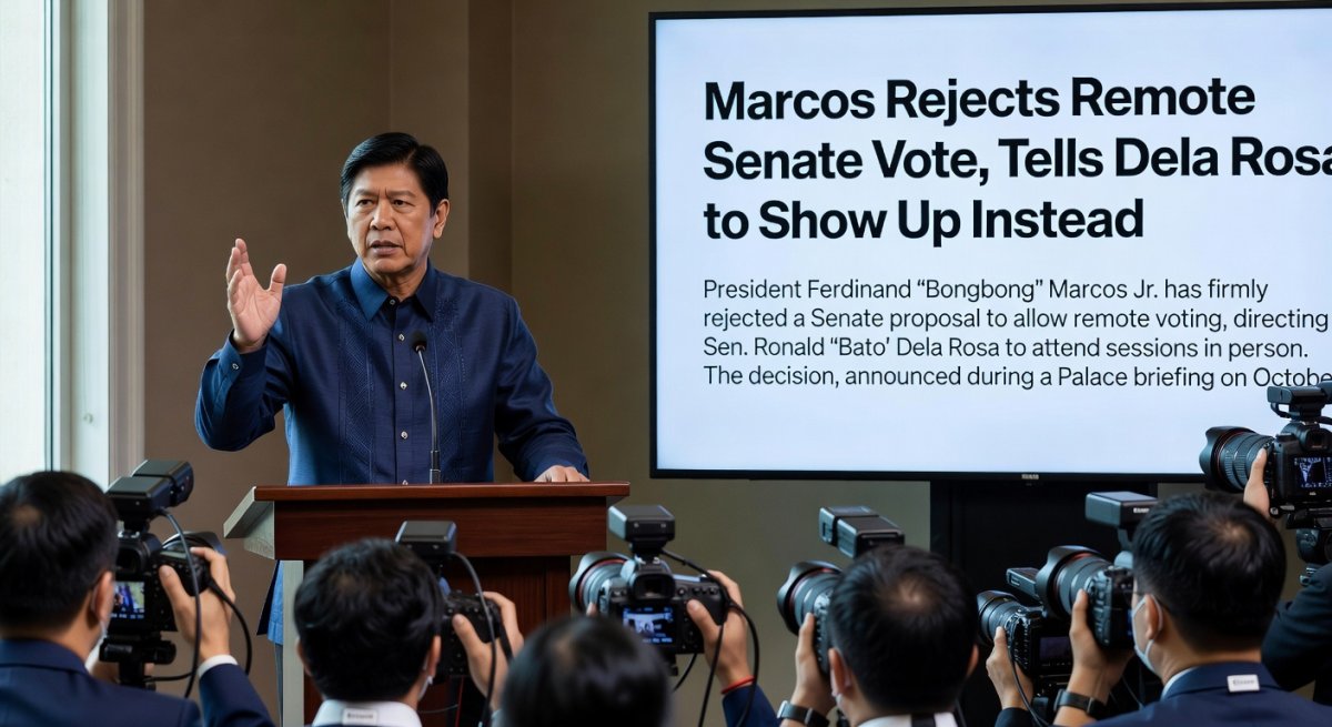 Marcos rejects remote Senate vote, tells Dela Rosa to show up instead