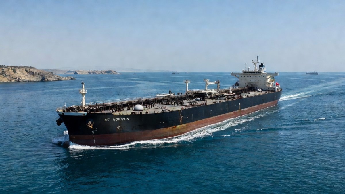 Oil tanker at Strait of Hormuz