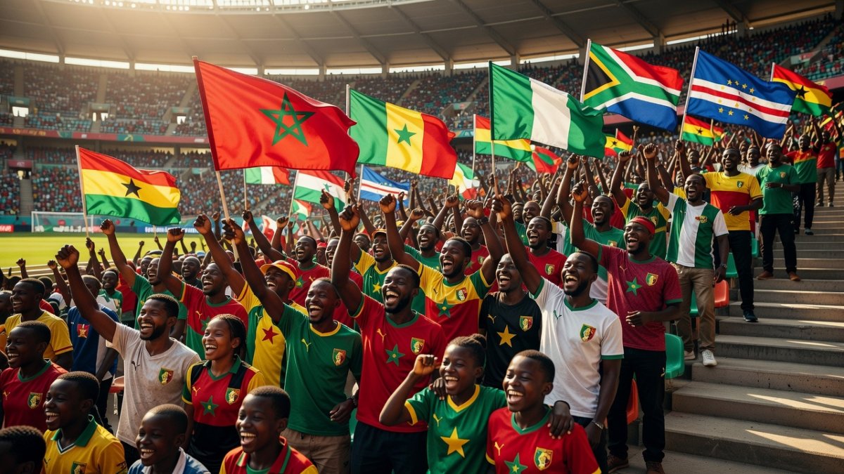 African football fans celebrating at the 2026 FIFA World Cup