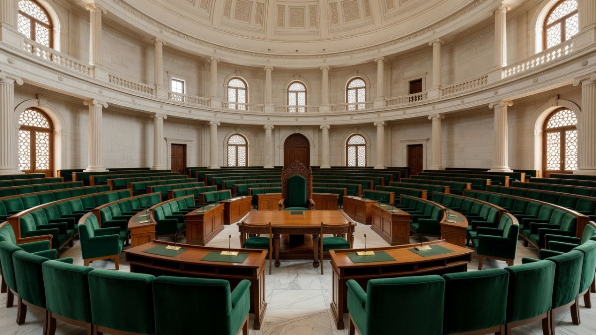 Rajya Sabha chamber in Parliament House New Delhi