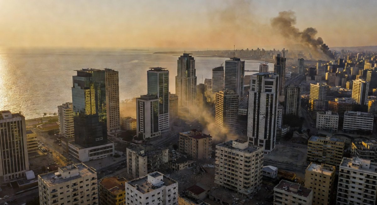Beirut skyline amid ceasefire negotiations