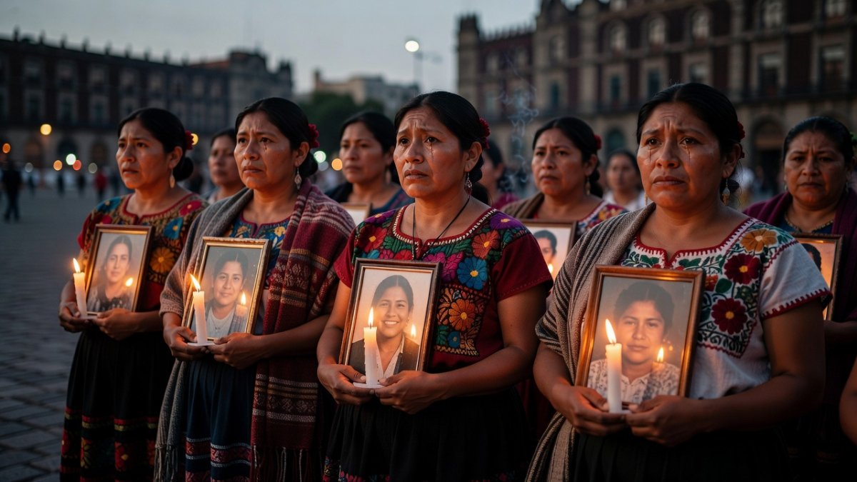 Mothers searching for disappeared loved ones in Mexico City vigil