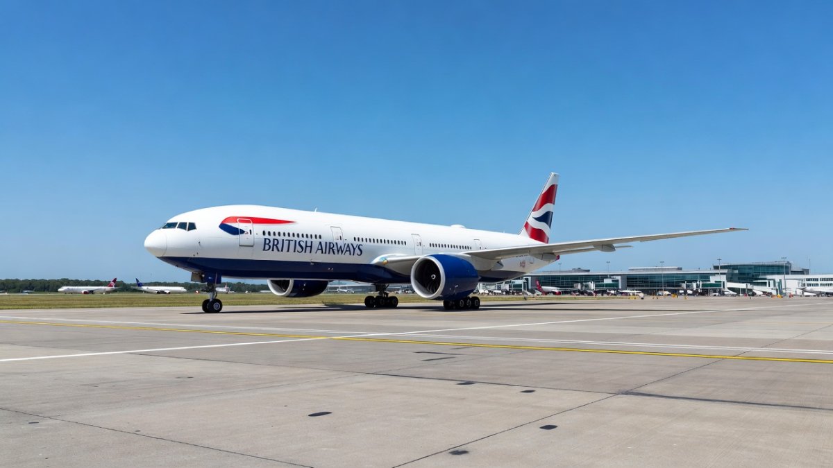 British Airways Boeing 777 at Heathrow Airport