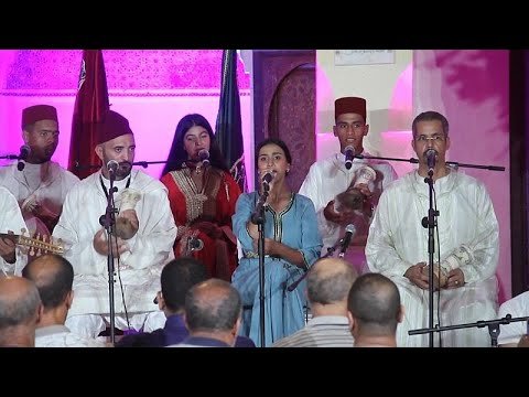 All-women troupes performing Melhoun poetry at the Kasbah festival in Marrakech