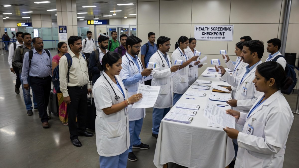 Indian airport health screening and INSACOG lab sequencing operations