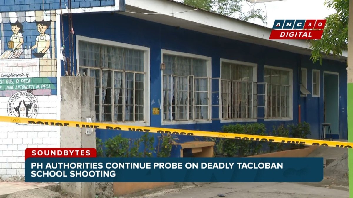 Interior Secretary Jonvic Remulla speaking about the Tacloban school shooting investigation