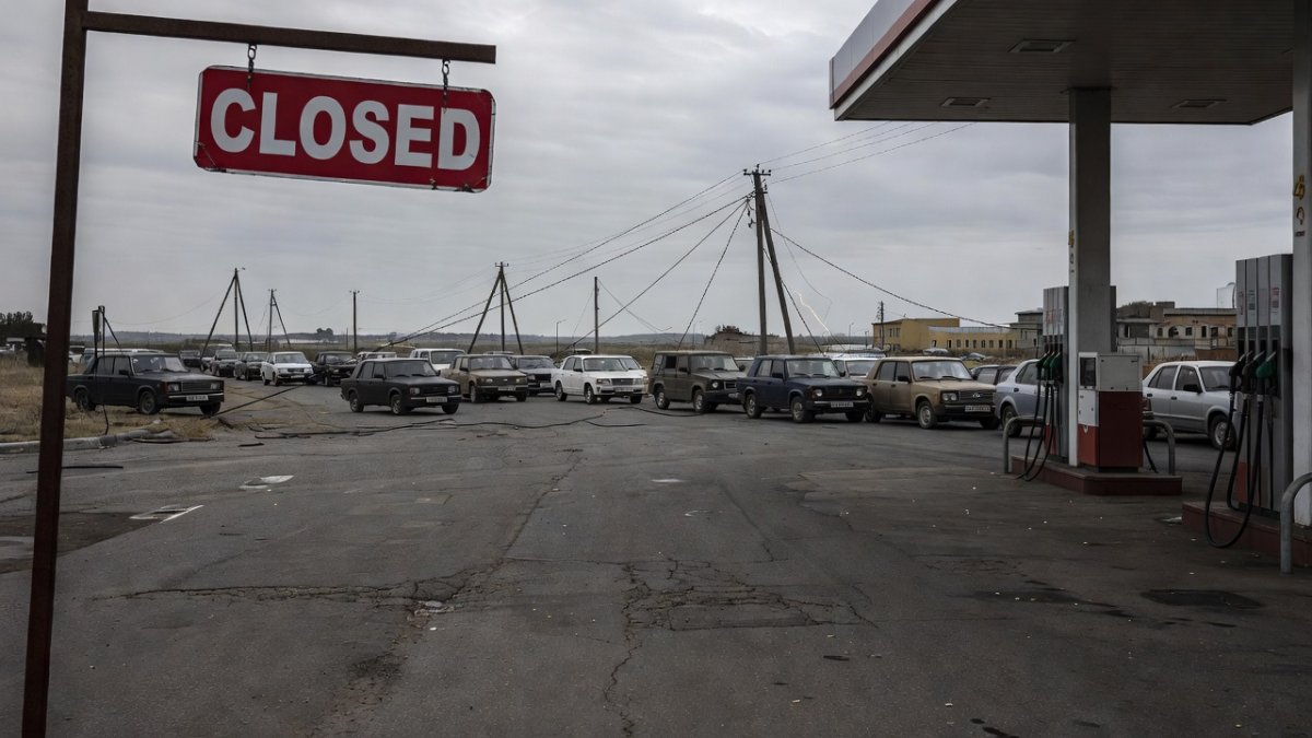 Fuel station closed in Crimea after Ukrainian strikes halted supplies