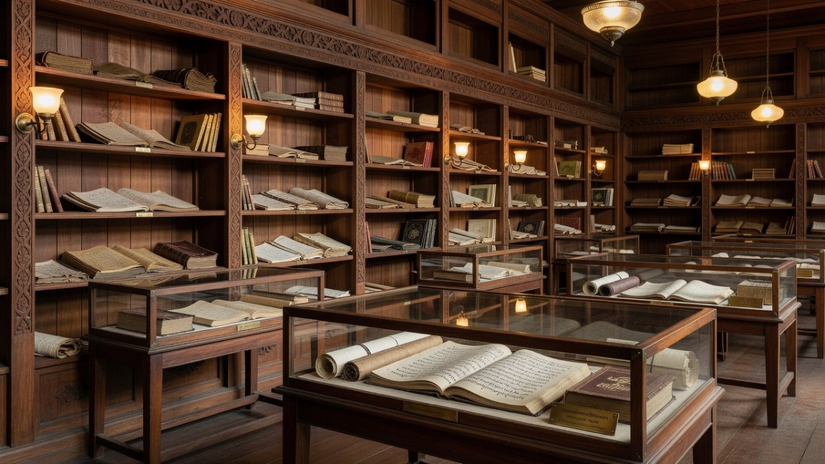 Chulalongkorn University Central Library rare book room interior in Bangkok