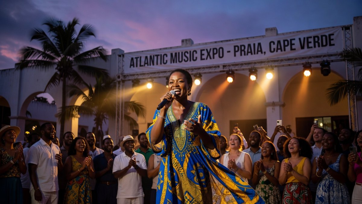 Cape Verdean and international musicians sharing the stage at Atlantic Music Expo 2026 in Praia