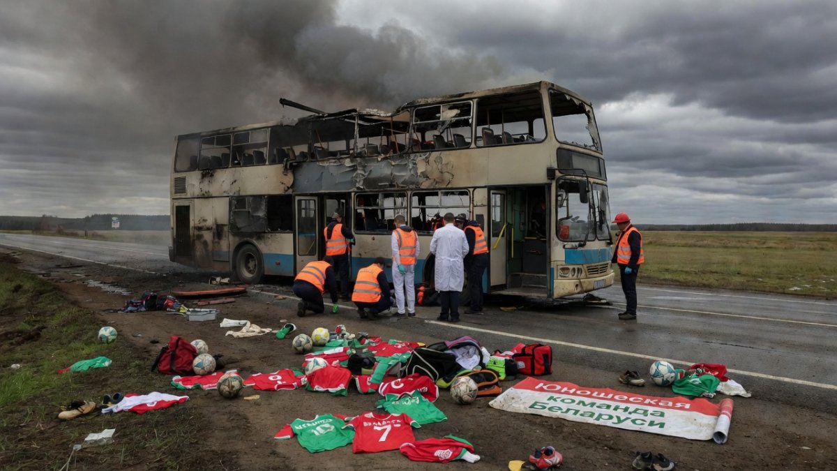 Ukrainian Drone Hits Belarus Youth Soccer Bus in Bryansk