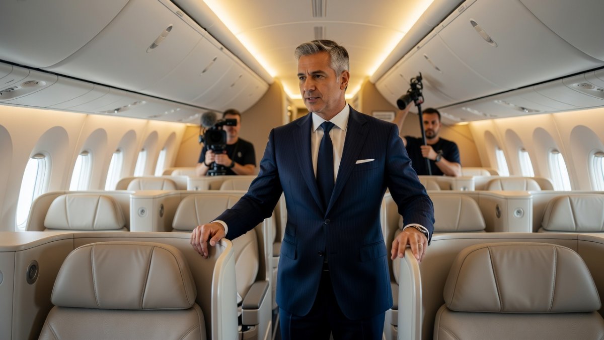Riyadh Air CEO Tony Douglas interview aboard Boeing 787