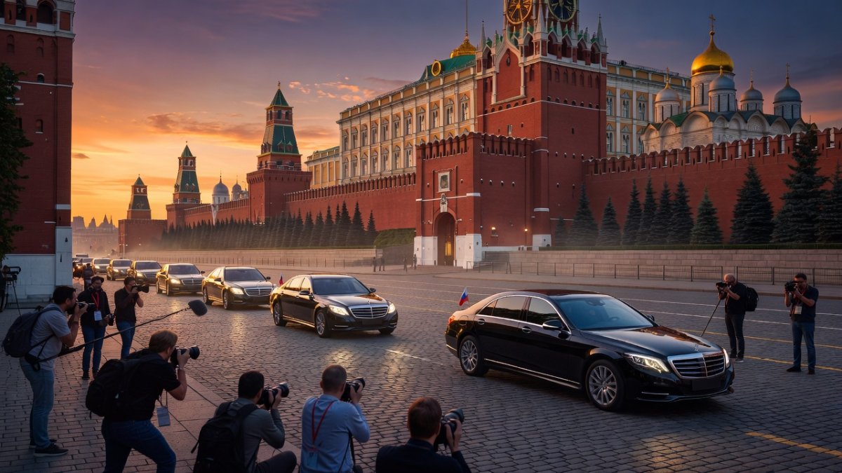 Kremlin Palace in Moscow during diplomatic talks