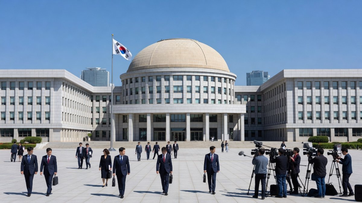 National Assembly building in Seoul during legislative session