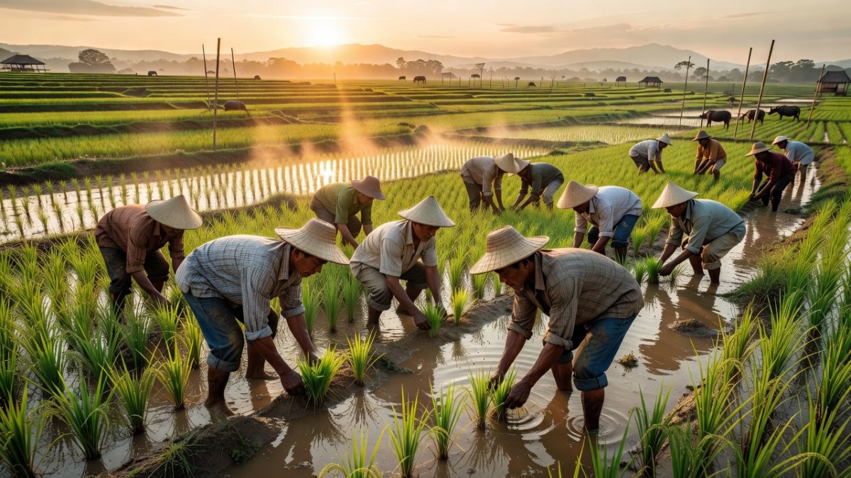 Filipino farmers in Nueva Ecija who could benefit from expanded PH-Russia trade