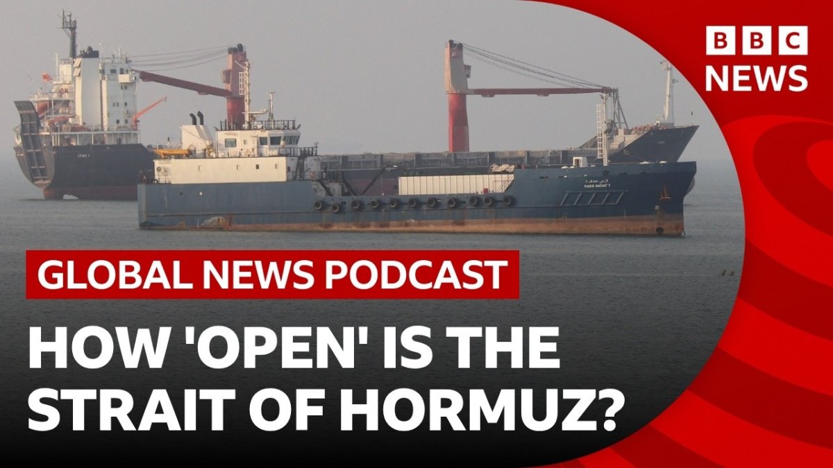 Vessels in the Strait of Hormuz as seen from Oman, June 2026