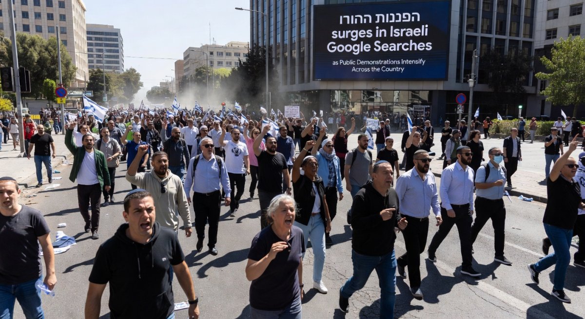 'Protests Today' Surges in Israeli Google Searches as Public Demonstrations Intensify Across the Country