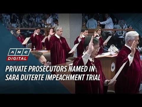 Private Prosecutors Named in Sara Duterte Impeachment Trial