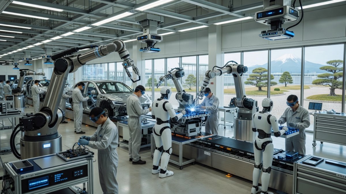 Humanoid robots in Japanese manufacturing