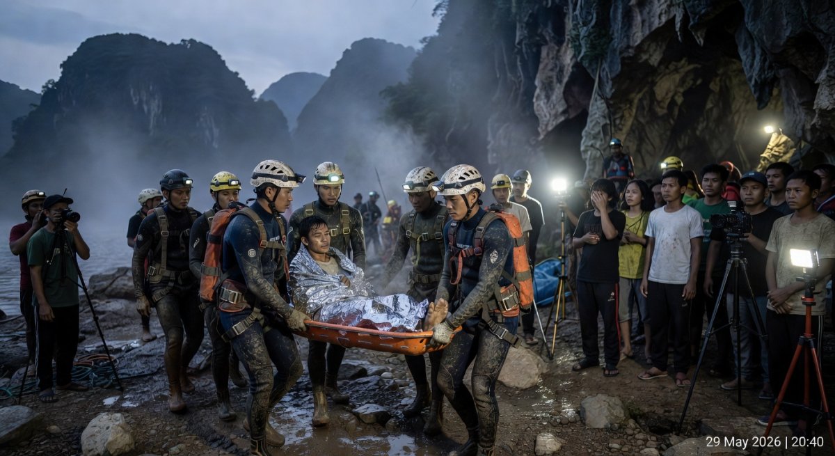 Laos cave rescue: First survivor brought out