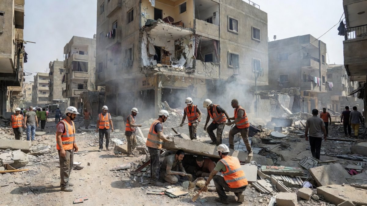 Damage in Beirut Dahiyeh after Israeli airstrike, June 7, 2026