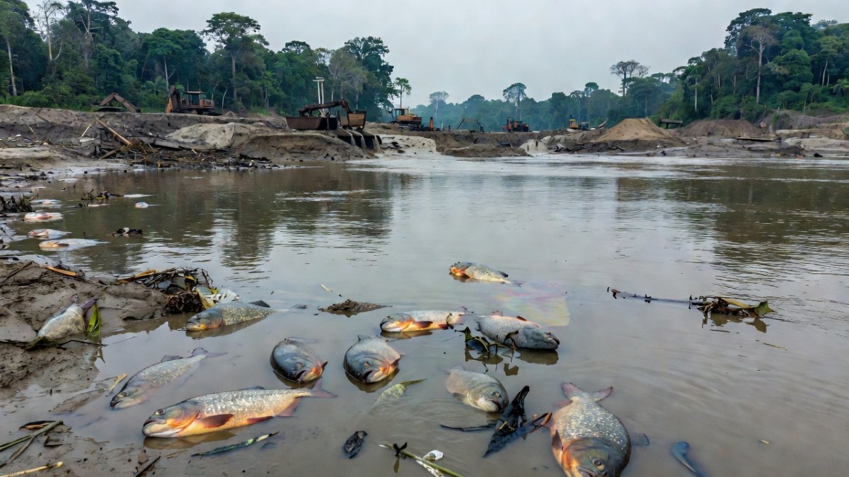 Mercury contamination in Amazon river from illegal mining