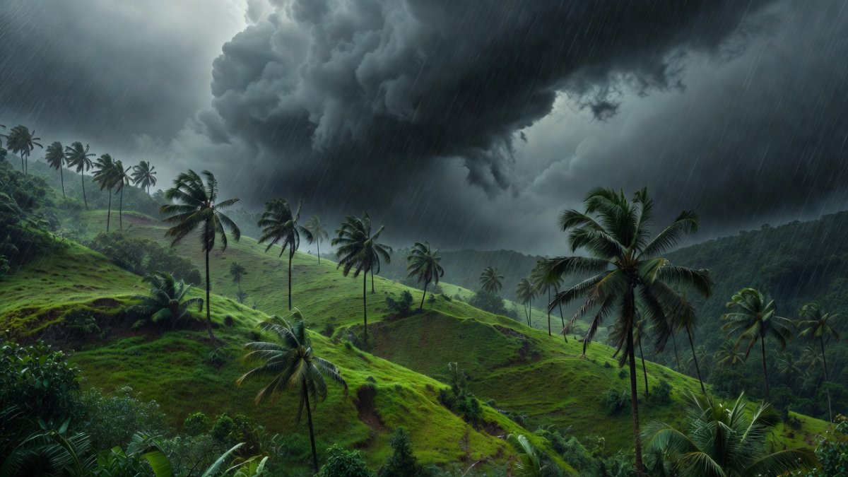 Heavy monsoon rainfall in Kerala's Western Ghats region with orange alert in effect across Thrissur, Ernakulam and Idukki districts
