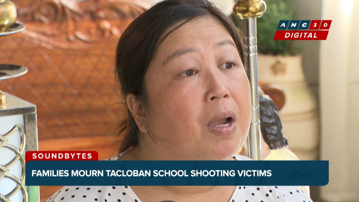 Mother of Tacloban school shooting victim speaks at wake