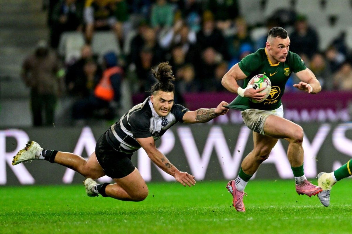 Springbok and Bulls player Jesse Kriel in action during South Africa's victory against the Barbarians