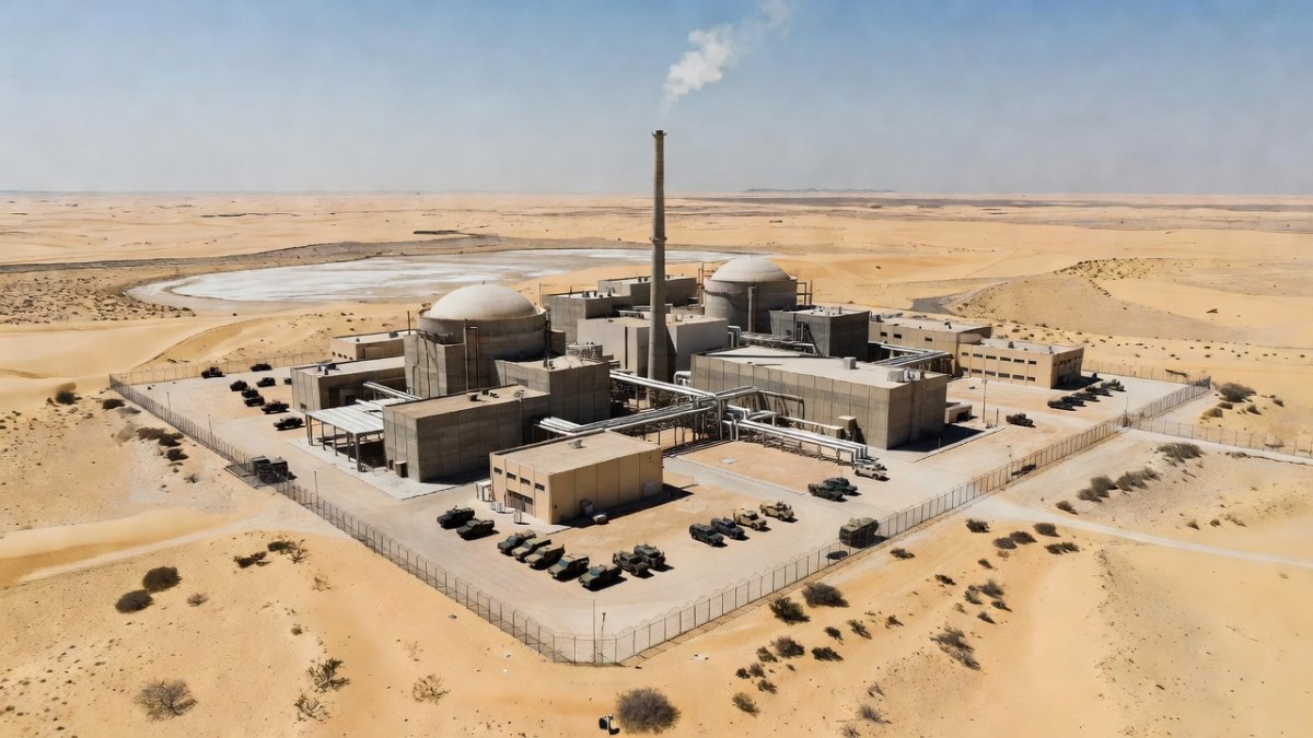 Aerial view of Dimona nuclear facility in Israel's Negev desert