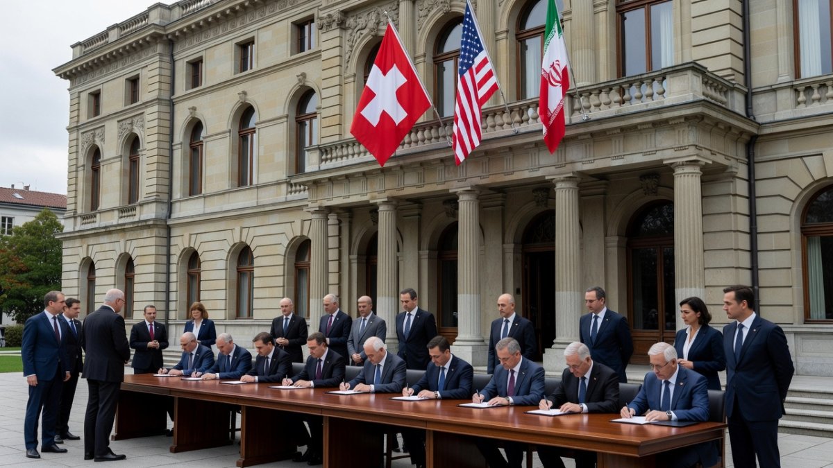 Diplomatic ceremony venue in Switzerland where US-Iran MoU signing is scheduled
