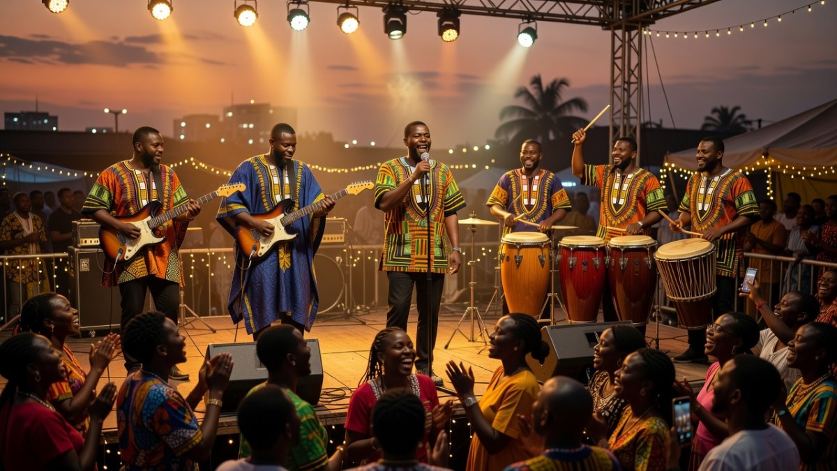 Highlife musicians performing in Accra, Ghana