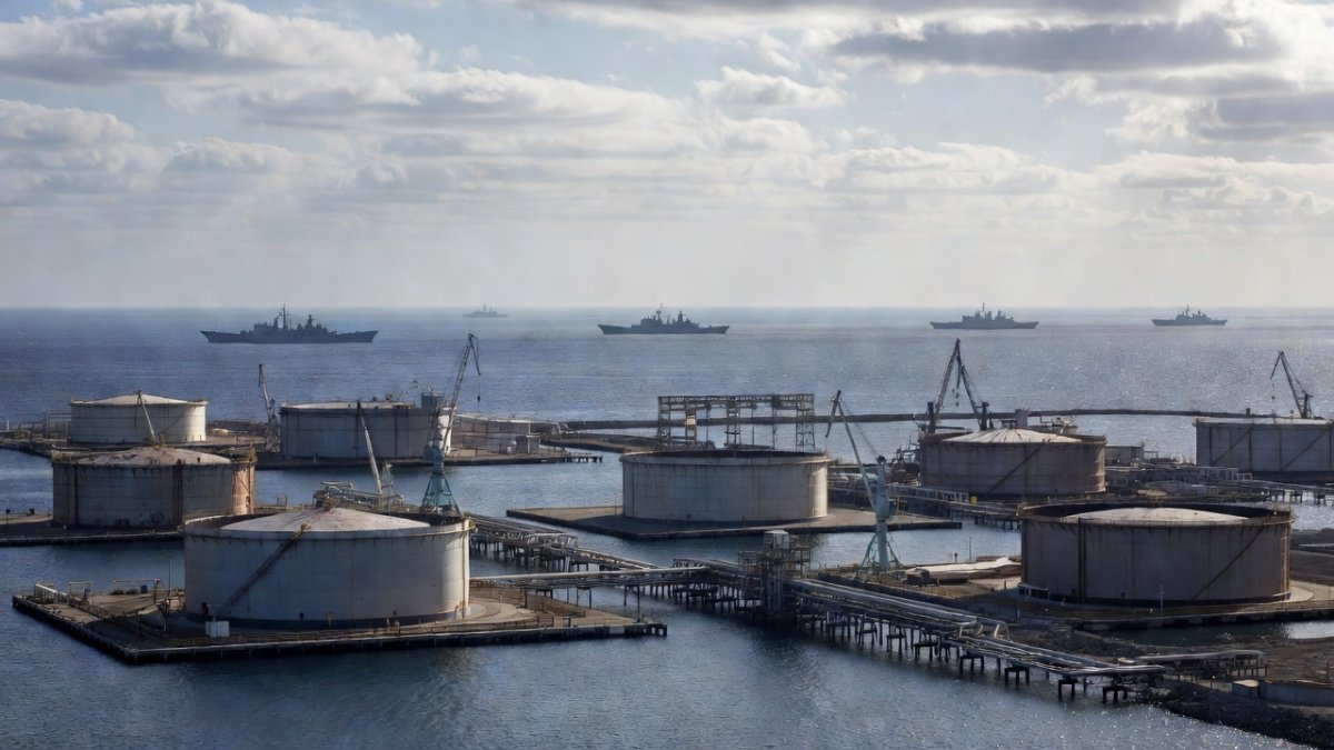 Kharg Island oil terminal in the Persian Gulf, Iran's main crude export hub