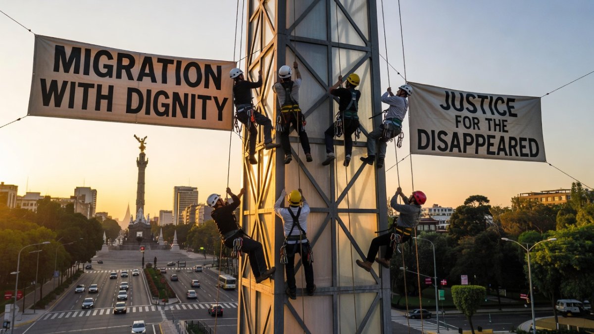 Estela de Luz Protest: Human Rights Focus Before World Cup