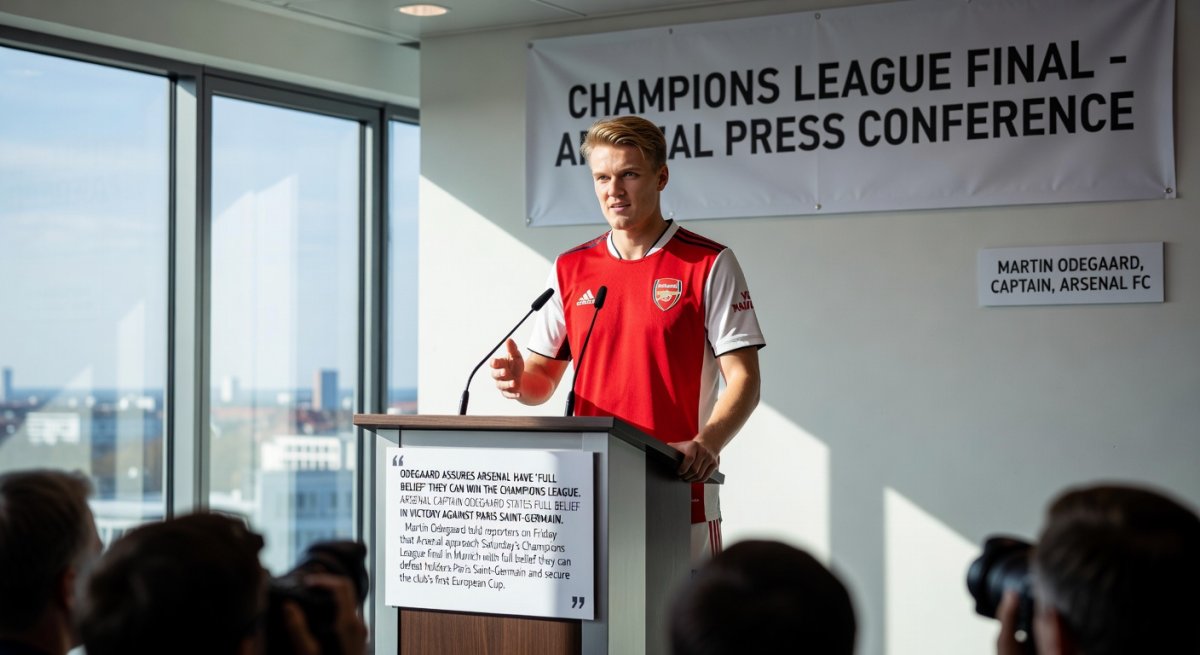 Odegaard assures Arsenal have “full belief” they can win the Champions League