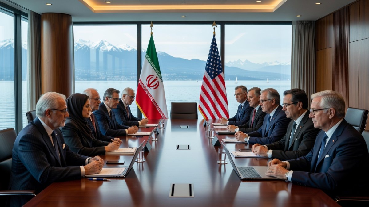 US and Iranian diplomatic delegations meeting in Switzerland