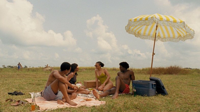 Another film still from Clarissa featuring India Amarteifio and Ayo Edebiri