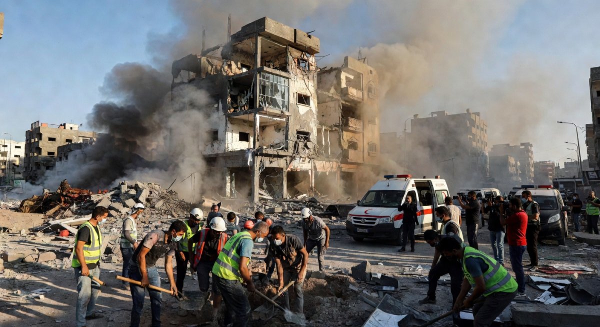 Israeli Airstrikes Hit Gaza Sites After Rocket Launches, With Palestinian Health Ministry Reporting Dozens Killed